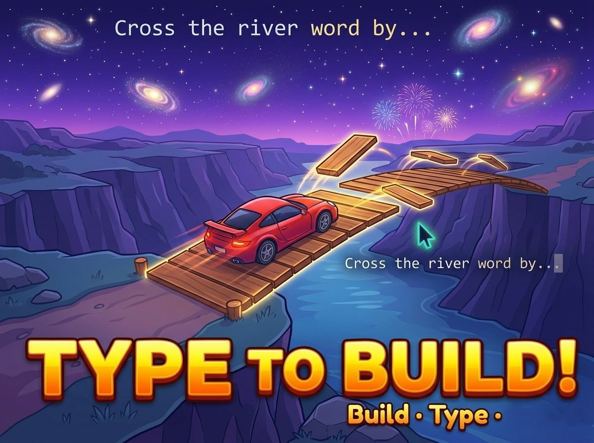 Bridge Builder Typing game. Play free online